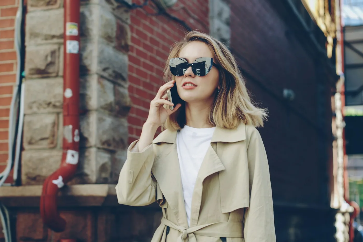 Long Cotton Gabardine Trench Muse