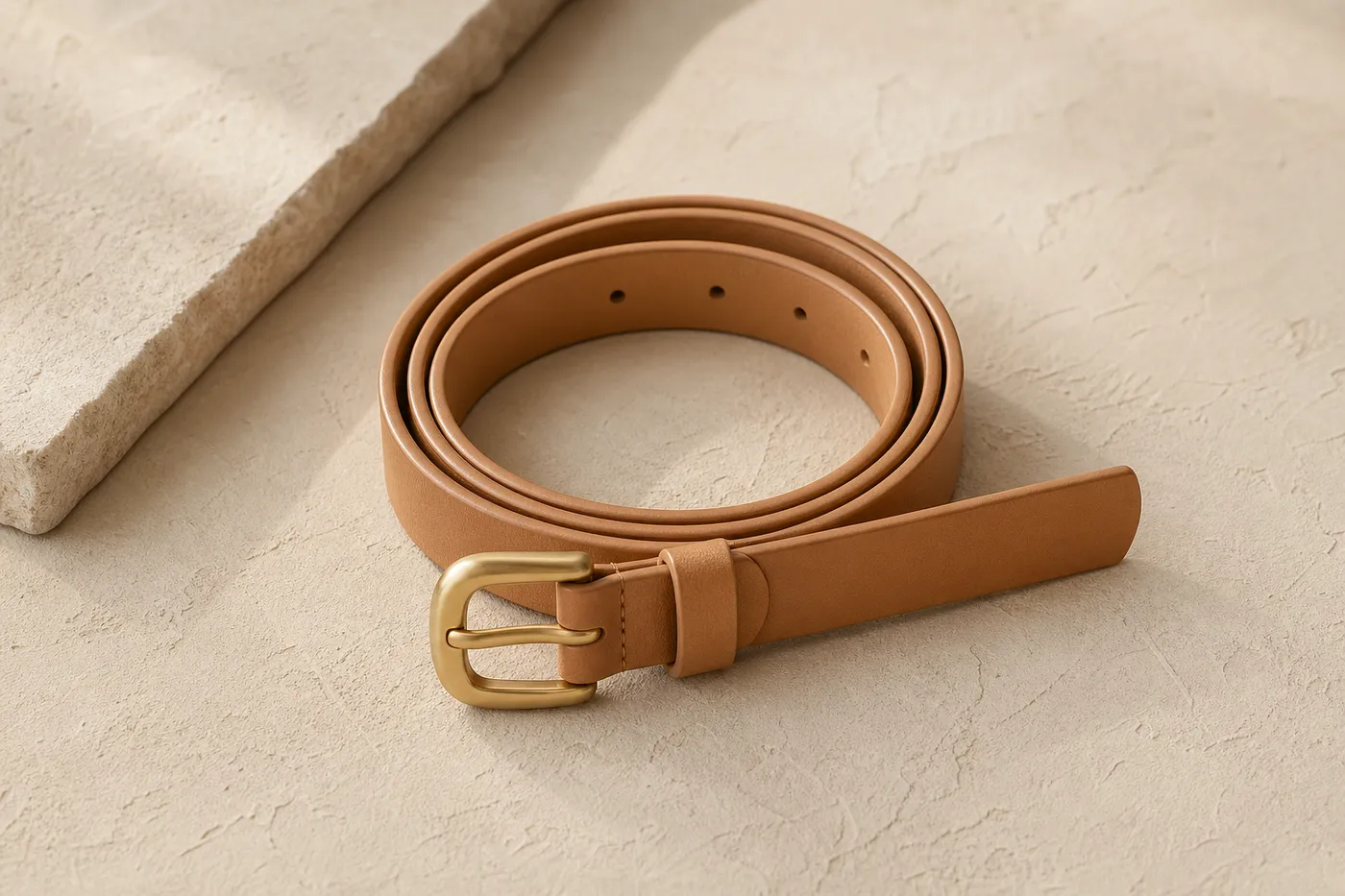 Slim Vegan Leather Belt No.03