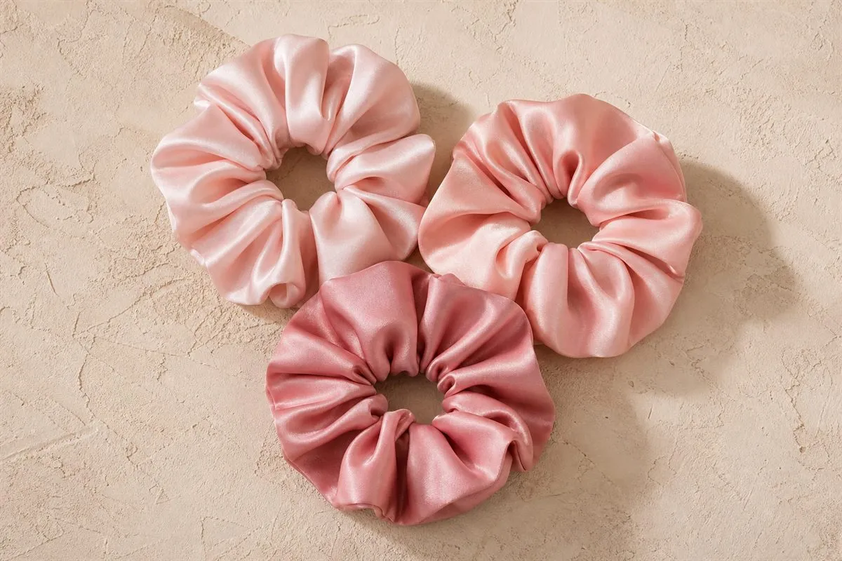 Silk Scrunchies, Set of 3 No.11