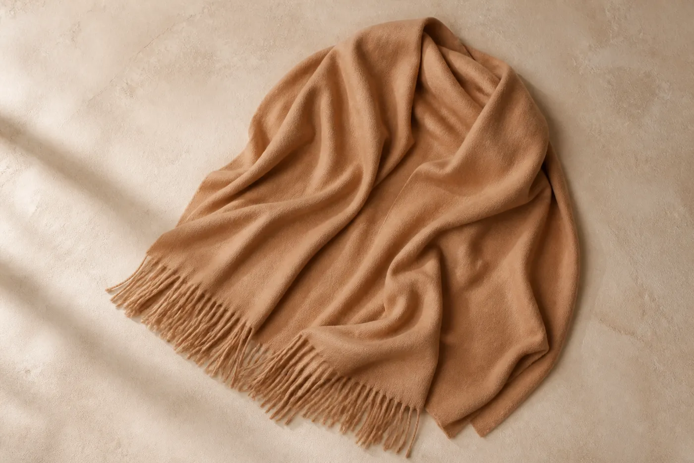 Signature Oversized Fringed Stole No.21